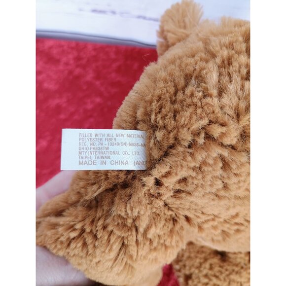 Dan Dee Red Love Heart Gingham Plaid Bow  Puppy‎ Dog Plush Stuffed Animal - Picture 7 of 7